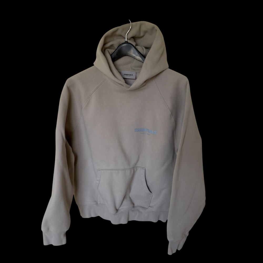 Fear of God Essentials Hoodie Tan Beige Mens Pullover Streetwear Boxy Fit